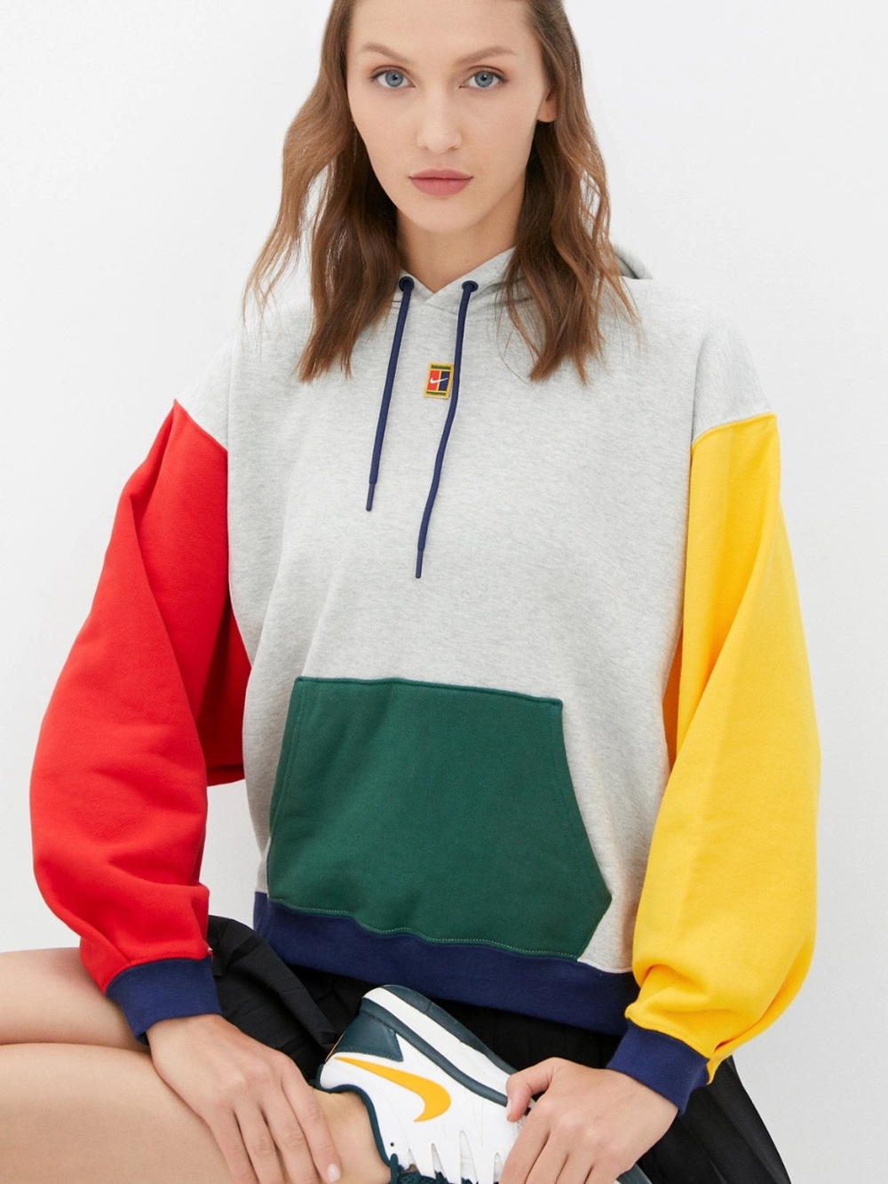 NIKE Retro Heritage Colorblock Hooded Sweatshirt